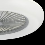 EGLO 35144 | Sayulita Eglo ventilátoros lámpa mennyezeti kerek távirányító szabályozható fényerő, állítható színhőmérséklet, időkapcsoló 3x LED 4500lm 2700 <-> 6500K fehér, szürke, opál