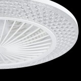 EGLO 35145 | Malinska Eglo ventilátoros lámpa mennyezeti kerek távirányító szabályozható fényerő, állítható színhőmérséklet, időkapcsoló 3x LED 4500lm 2700 <-> 6500K fehér, kristály hatás