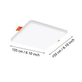 EGLO 900968 | Rapita Eglo beépíthető LED panel négyzet 155x155mm 1x LED 1490lm 3000K IP65/20 fehér, opál