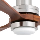 FARO 33518DCWP | Lantau Faro ventilátoros lámpa mennyezeti 1x LED 900lm 3000K szatén nikkel, opál