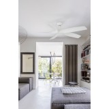 FARO 33548 | Cocos-FA Faro ventilátoros lámpa mennyezeti 1x LED 1600lm 3000K matt fehér, opál