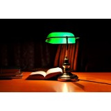 FARO 68334 | Banker-FA Faro asztali lámpa 37,5cm 1x E27 óarany, zöld