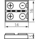 KANLUX 19038 | Kanlux forrasztásmentes toldóelem 10 mm - 4 RGB - CONNECTOR RGB 10 - fehér