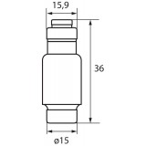 KANLUX 23353 | Kanlux biztosító betét DIN35 modul, 50 - D02 - KFL-D02-50 - világosszürke