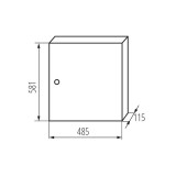 KANLUX 29324 | Kanlux falon kívüli elosztószekrény DIN35, 3x18P - KP-DB-I-MS-318 - téglalap IP30 fehér