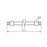 KANLUX 33219 | G13 / T8 LED 22W Kanlux henger LED fényforrás 1500mm - PRO - T8 LED GLASSv4 22W-CW - 3520lm 6500K egyoldali betáplálás 220° CRI>80