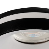 KANLUX 35289 | Eliceo Kanlux beépíthető lámpa - ELICEO DSO B - kerek foglalat nélkül Ø96mm 1x MR16 / GU5.3 / GU10 fekete, fehér