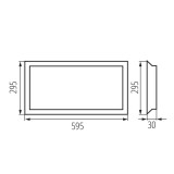 KANLUX 37271 | Blingo Kanlux álmennyezeti, mennyezeti, függeszték BACKLITE LED panel - BLINGO U E125LM 30NW - téglalap UGR <19 1x LED 3000lm 4000K fehér