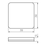 KANLUX 37297 | Iper Kanlux fali, mennyezeti lámpa - IPER LED 35W-NW-L - négyzet 1x LED 4200lm 4000K IP65 IK10 fehér