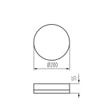 KANLUX 37299 | Iper Kanlux fali, mennyezeti lámpa - IPER LED 19W-NW-O-SE - kerek mozgásérzékelő 1x LED 2280lm 4000K IP65 IK10 fehér