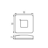 KANLUX 37360 | Kanlux mozgásérzékelő MW 360° - SQMOTION-W - négyzet fényérzékelő szenzor - alkonykapcsoló fehér