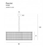 MAXLIGHT P0268 | Puccini Maxlight függeszték lámpa 28x E14 króm, átlátszó