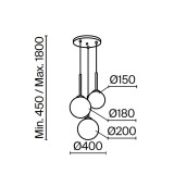 MAYTONI MOD321PL-03G | Basic-form Maytoni függeszték lámpa arany