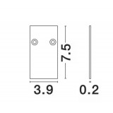 NOVA LUCE 8252003 | Buxton-Magnetic-Profile Nova Luce rendszerelem - végzáró alkatrész 2 darabos szett matt fekete