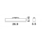 NOVA LUCE 8252025 | Buxton-Magnetic-Profile Nova Luce rendszerelem CRI>90 lámpa mágnes, UGR <14 1x LED 900lm 3000K matt fekete