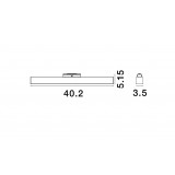 NOVA LUCE 8252026 | Buxton-Magnetic-Profile Nova Luce rendszerelem CRI>90 lámpa mágnes, UGR <14 1x LED 1480lm 3000K matt fekete