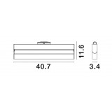 NOVA LUCE 8252028 | Buxton-Magnetic-Profile Nova Luce rendszerelem CRI>90 lámpa mágnes, elforgatható alkatrészek, UGR <14 1x LED 1880lm 3000K matt fekete