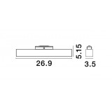 NOVA LUCE 8254416 | Buxton-Magnetic-Profile Nova Luce rendszerelem CRI>90 lámpa mágnes, UGR <18 1x LED 528lm 3000K matt fekete, fehér