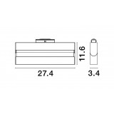 NOVA LUCE 8254418 | Buxton-Magnetic-Profile Nova Luce rendszerelem CRI>90 lámpa mágnes, elforgatható alkatrészek, UGR <18 1x LED 860lm 3000K matt fekete, fehér