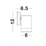 NOVA LUCE 9010601 | Limbio Nova Luce falikar lámpa 1x GU10 IP44 fehér