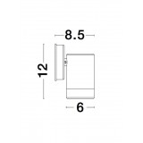 NOVA LUCE 9010602 | Limbio Nova Luce falikar lámpa 1x GU10 IP44 fekete