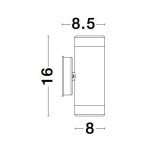 NOVA LUCE 9010621 | Limbio Nova Luce falikar lámpa 2x GU10 IP44 fehér