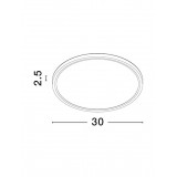 NOVA LUCE 9060189 | Dixie Nova Luce mennyezeti lámpa kerek állítható színhőmérséklet 1x LED 2400lm 3000 - 4000 - 6500K fekete, opál