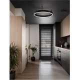 NOVA LUCE 9063601 | Motif Nova Luce mennyezeti lámpa - TRIAC kerek szabályozható fényerő 1x LED 3700lm 3000K matt fekete, opál