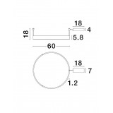 NOVA LUCE 9063601 | Motif Nova Luce mennyezeti lámpa - TRIAC kerek szabályozható fényerő 1x LED 3700lm 3000K matt fekete, opál