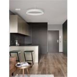 NOVA LUCE 9063602 | Motif Nova Luce mennyezeti lámpa - TRIAC kerek szabályozható fényerő 1x LED 3700lm 3000K matt fehér, opál