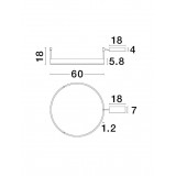 NOVA LUCE 9063602 | Motif Nova Luce mennyezeti lámpa - TRIAC kerek szabályozható fényerő 1x LED 3700lm 3000K matt fehér, opál