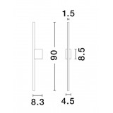 NOVA LUCE 9081100 | Aden Nova Luce falikar lámpa 1x LED 372lm 3000K IP44 matt fekete