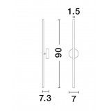 NOVA LUCE 9081101 | Aden Nova Luce falikar lámpa 1x LED 372lm 3000K IP44 matt fekete