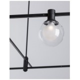 NOVA LUCE 9090283 | Magnetic-Decorative-LS Nova Luce rendszerelem CRI>90 lámpa mágnes, UGR <18 1x LED 380lm 3000K matt fekete, átlátszó, opál