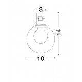 NOVA LUCE 9090284 | Magnetic-Decorative-LS Nova Luce rendszerelem CRI>90 lámpa mágnes, UGR <18 1x LED 380lm 3000K matt arany, átlátszó, opál