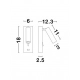 NOVA LUCE 9170102 | Fuse Nova Luce falikar lámpa kapcsoló elforgatható alkatrészek, USB csatlakozó 1x LED 210lm 3000K fekete