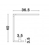 NOVA LUCE 9180724 | Raccio Nova Luce asztali lámpa 40cm kapcsoló elforgatható alkatrészek 1x LED 280lm 3000K fekete, fehér