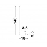 NOVA LUCE 9180726 | Raccio Nova Luce álló lámpa 140cm taposókapcsoló elforgatható alkatrészek 1x LED 1211lm 3000K arany, fehér