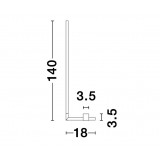 NOVA LUCE 9180727 | Raccio Nova Luce álló lámpa 140cm taposókapcsoló elforgatható alkatrészek 1x LED 1211lm 3000K fekete, fehér