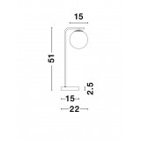 NOVA LUCE 9185361 | Alvarez Nova Luce asztali lámpa 51cm kapcsoló 1x E14 matt arany, fekete, opál