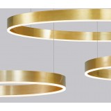 NOVA LUCE 9190640 | Motif Nova Luce függeszték lámpa - TRIAC kerek szabályozható fényerő, rövidíthető vezeték 1x LED 2800lm 3000K arany, fehér