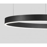 NOVA LUCE 9190848 | Motif Nova Luce függeszték lámpa - TRIAC kerek szabályozható fényerő, rövidíthető vezeték 1x LED 3360lm 3000K fekete, fehér