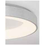 NOVA LUCE 9353856 | Rando-Thin Nova Luce mennyezeti lámpa - TRIAC kerek szabályozható fényerő 1x LED 3250lm 3000K ezüst, fehér