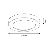 RABALUX 5275 | Coco-RA Rabalux fali, mennyezeti LED panel kerek 1x LED 250lm 4000K IP44 ezüst, opál