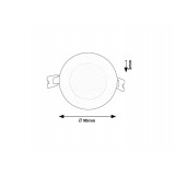 RABALUX 71216 | Shaun2 Rabalux beépíthető LED panel Ø90mm 1x LED 210lm 3000K fehér