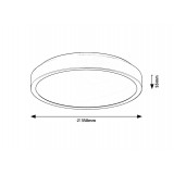 RABALUX 71253 | Samira-RA Rabalux mennyezeti LED panel 1x LED 2900lm 4000K IP44 fekete, fehér