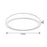 RABALUX 71254 | Samira-RA Rabalux mennyezeti LED panel 1x LED 3100lm 4000K IP44 fekete, fehér