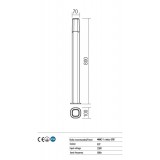 REDO 9077 | Crayon Redo álló lámpa 80cm 1x E27 IP44 sötétszürke, opál