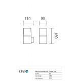 REDO 9265 | Togo-RD Redo álló lámpa 16,9cm 1x E27 IP44 sötétszürke, opál