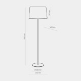 TK LIGHTING 2919 | Maja-TK Tk Lighting álló lámpa 148cm vezeték kapcsoló 1x E27 fehér